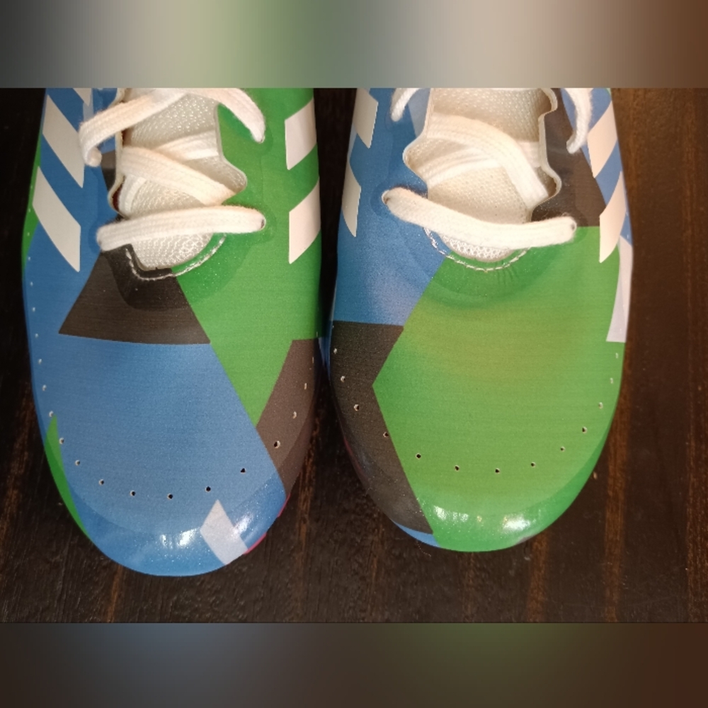 🆕ADIDAS SprintStar Blue Green Pink Track & Field Running Shoes Size 10.5 Women - Picture 5 of 10